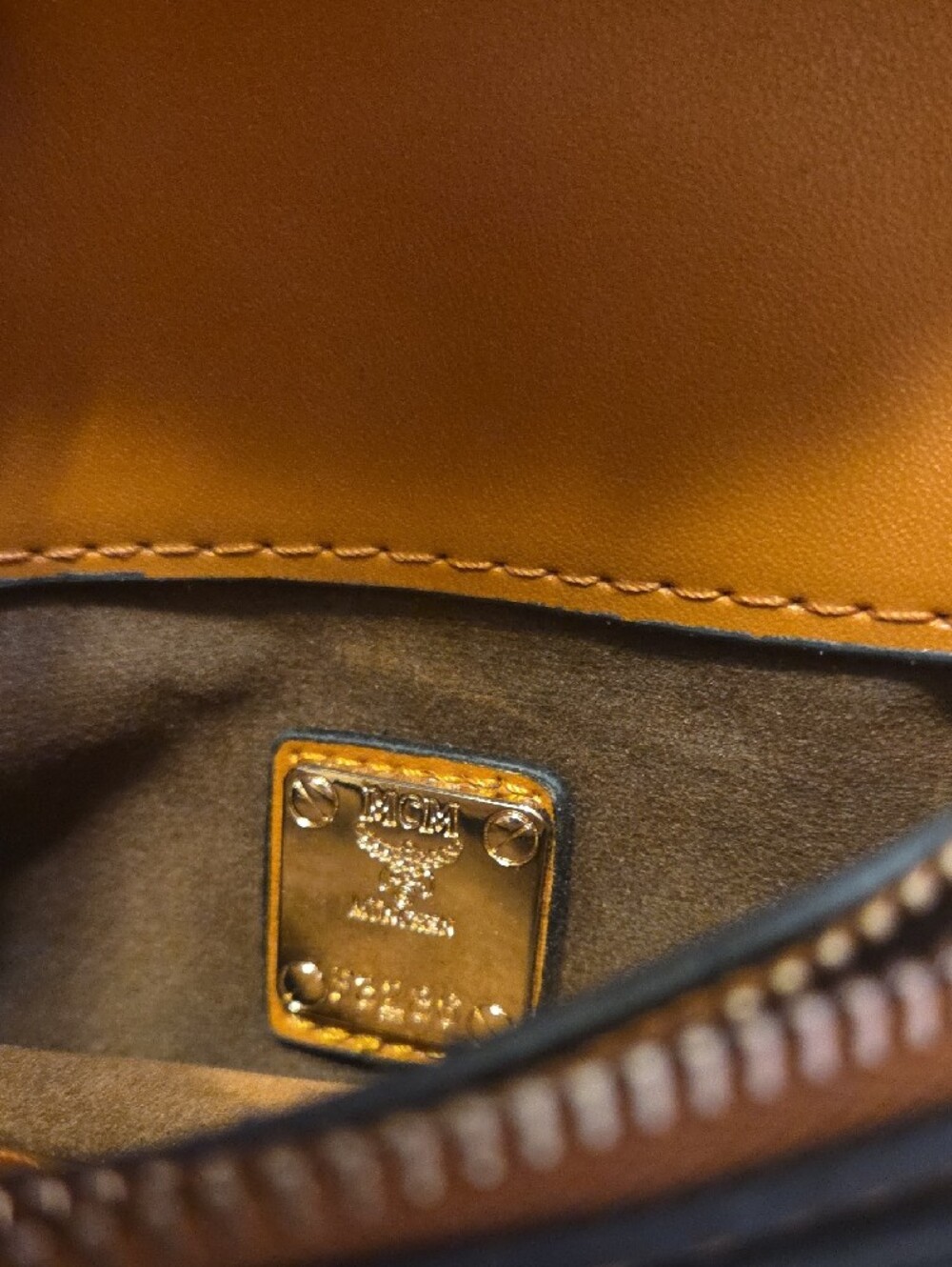 MCM Cognac Visetos Small Chain Crossbody - Picture 2 of 6